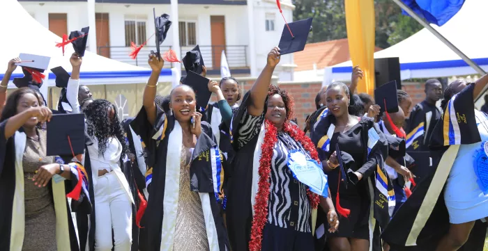 graduating students celebrating