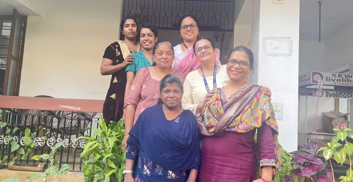 A group of women standing together